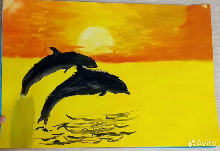 Картина гуашью