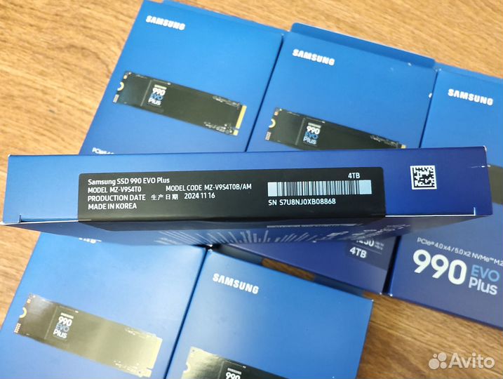 4TB Samsung 990 EVO Plus SSD (7250Mb/s, Корея)