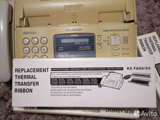 Телефон факс panasonic с тремя картриджами объявление продам