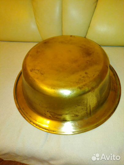 Таз старинный баня СССР тазик огромный латунь RRR