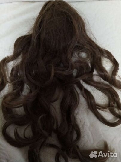 Хвост шиньон накладной русый