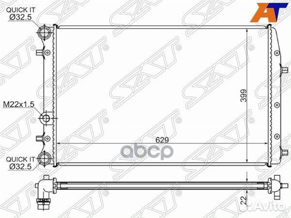 Радиатор Volkswagen Polo 01-20 / seat Cordoba