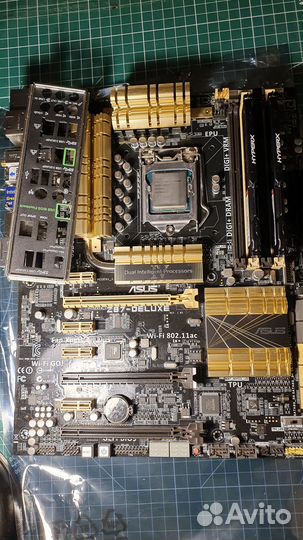 Комплект asus Z87-deluxe, Core i7 4790K, 16Gb