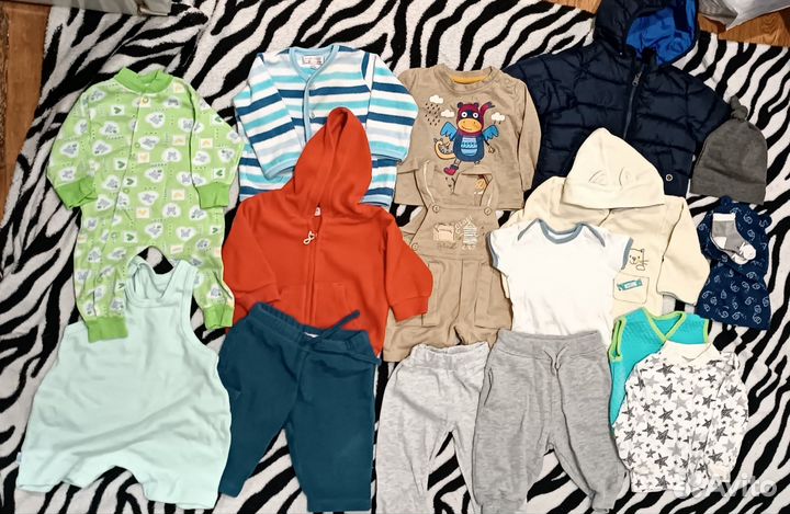 Детская одежда пакетом для мальчиков от 0 до 6 мес