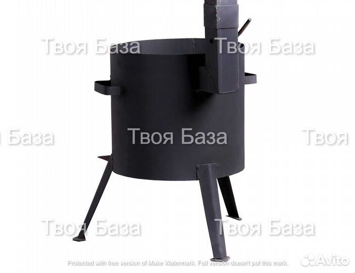 Казан чугунный + печь комплект 12 литров