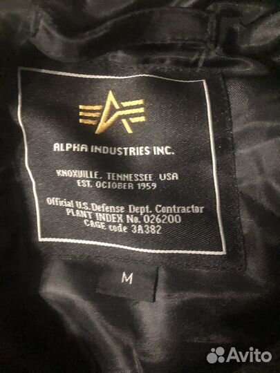 Бомбер alpha industries cwu 45 черный