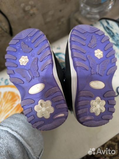 Дутики сапоги зимние для девочки 23р