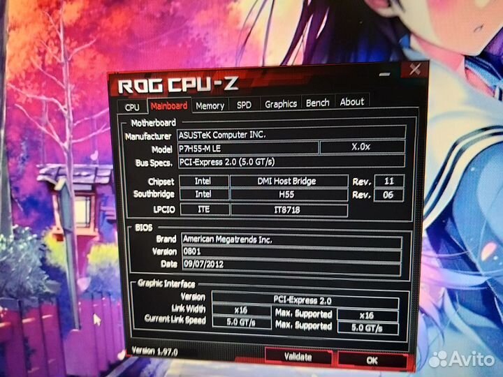 Материнская плата Asus P7H55-M LE + Xeon lga1156