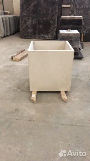 Кашпо, вазон, цветочница из бетона лофт для цветов