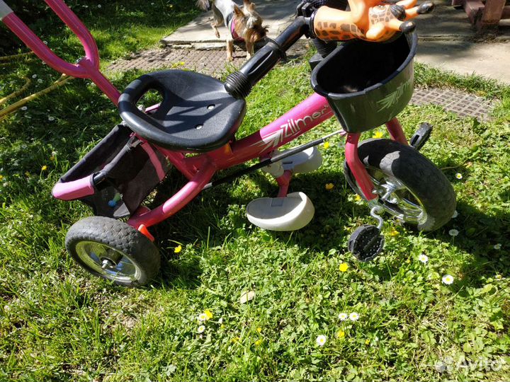 Детский велосипед с родительской ручкой