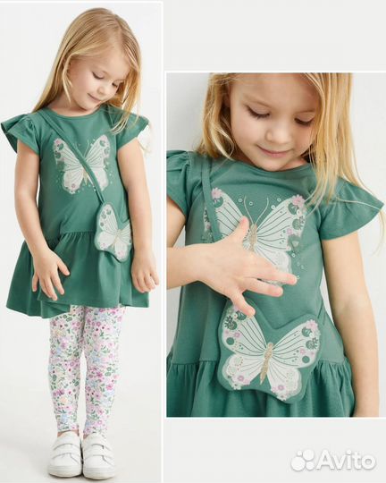 Комплект C&A туника леггинсы сумочка