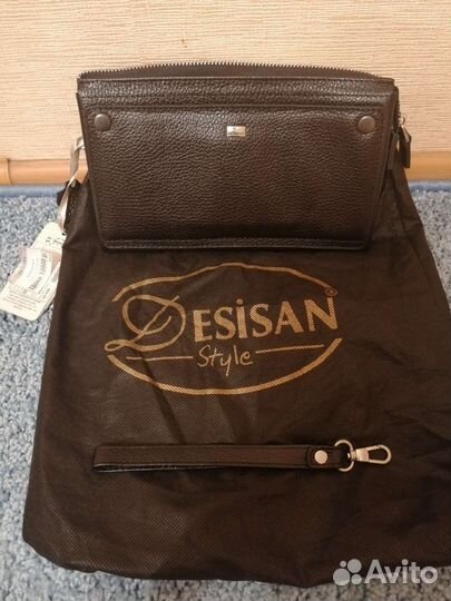 Мужская кожаная сумка новая