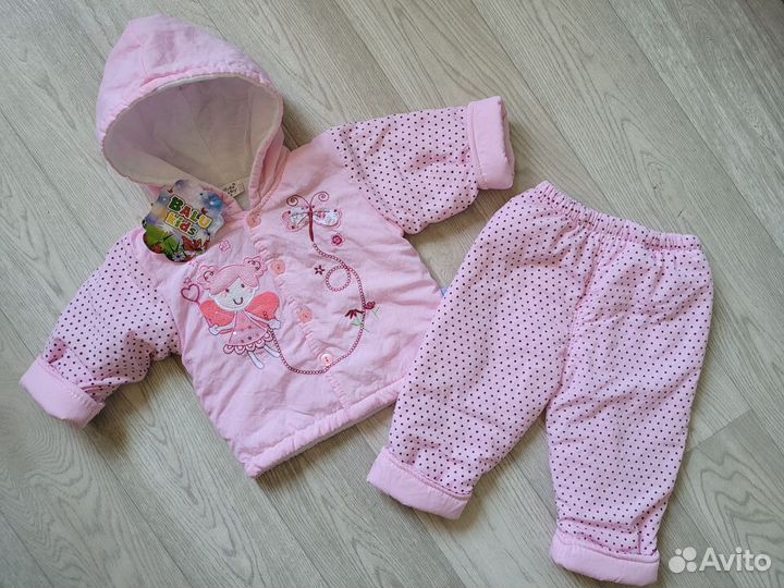 Демисезонный комплект на девочку р.68-74новый