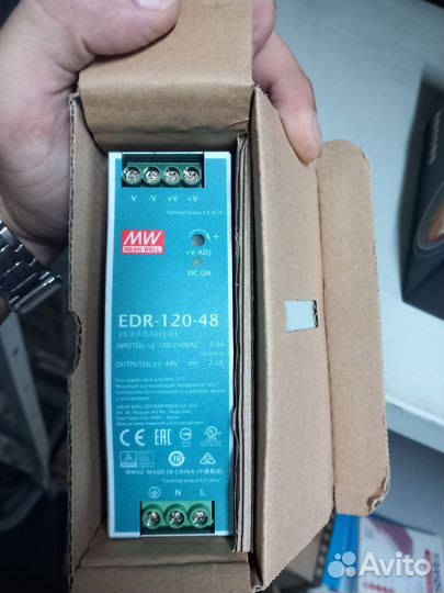 Источник питания mean well ac/DC edr 120-48 на дин