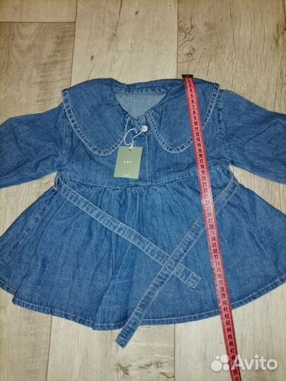 Джинсовое платье новое 80
