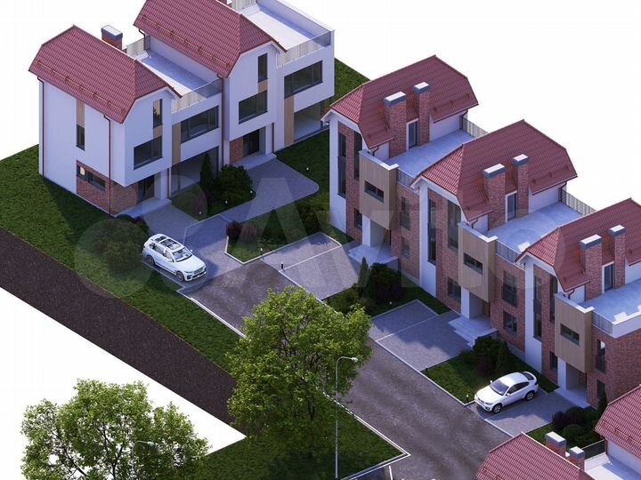 Таунхаус 210 м² на участке 4 сот.