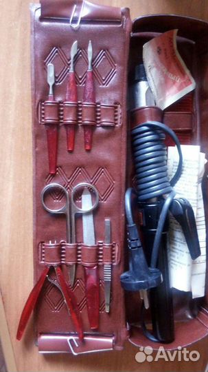 Электрошипцы для завивки волос+ маникюрный набор