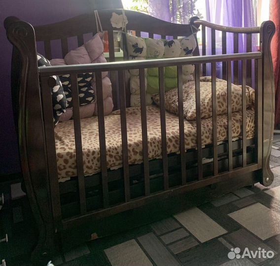 Кровать детская с матрасом 120*60 см