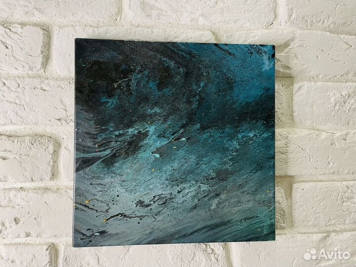 Картина акрилом Флюид Арт: Бездна