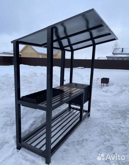 Мангал с крышей