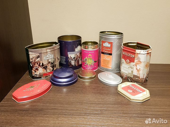 Жестяные коробки банки от чая/для чая