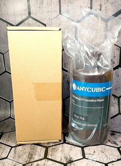 Фотополмерная смола Anycubic 1000 г Серый/Бежевый