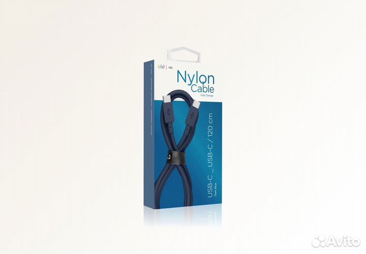 Кабель VLP Nylon Cable USB C - USB C, 1.2м (Темно