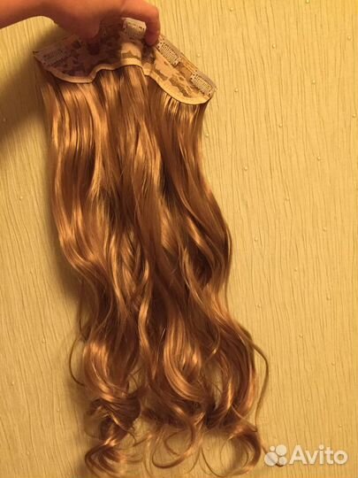 Волосы на заколках для наращивания