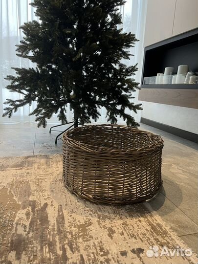 Корзина юбка для елки из ротанга 55 см