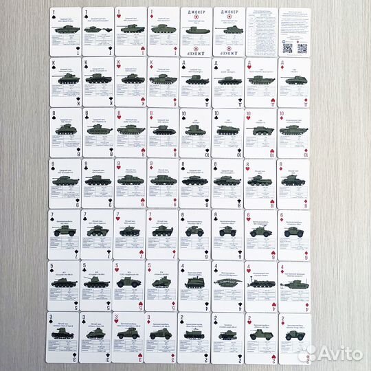 Игральные карты Бронетехника Великобритании В.М.В