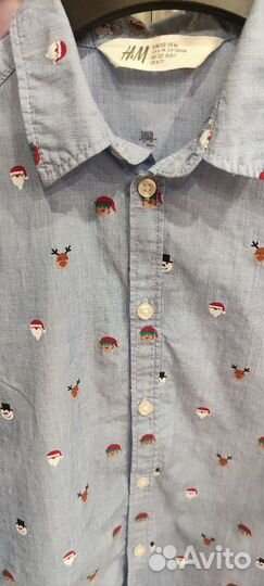 Рубашка новогодняя H&M р. 122