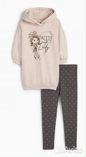 Платье худи/толстовка и леггинсы C&A