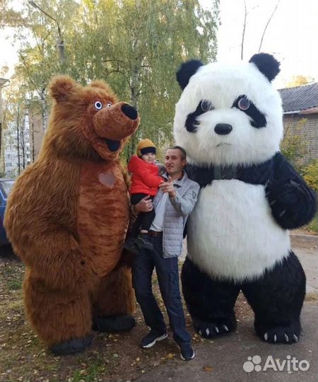 Надувной костюм панда