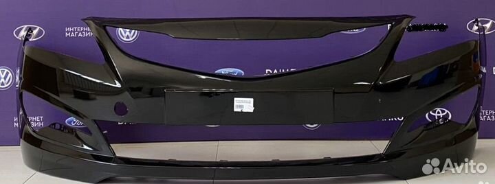 Бампер передний Hyundai Solaris 15-17 черный