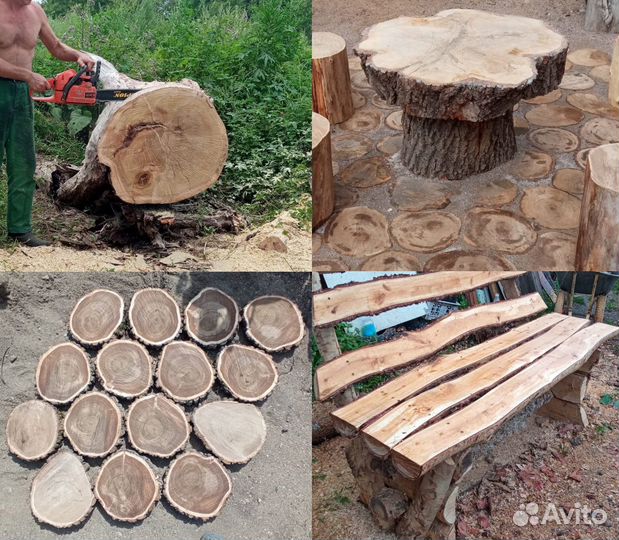 Слэб, спил, плахи из дерева для декора