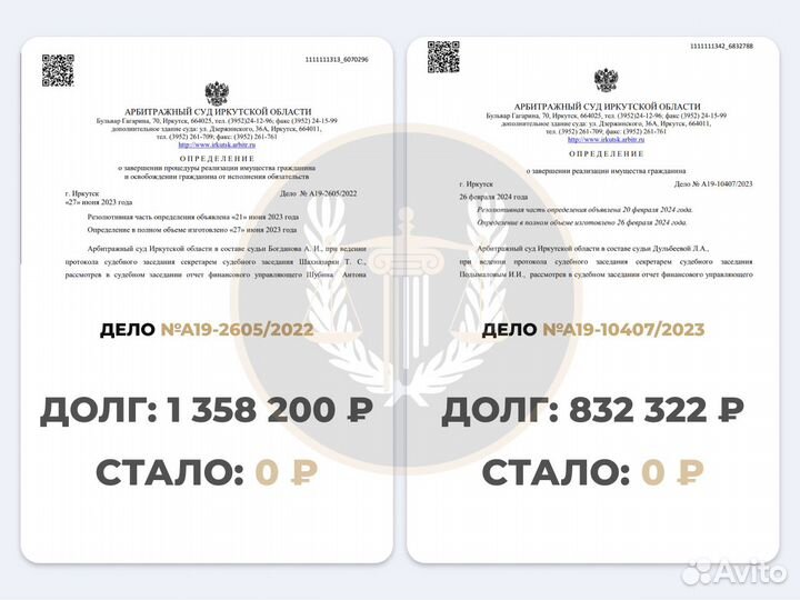 Банкротство физических лиц/Списание долгов