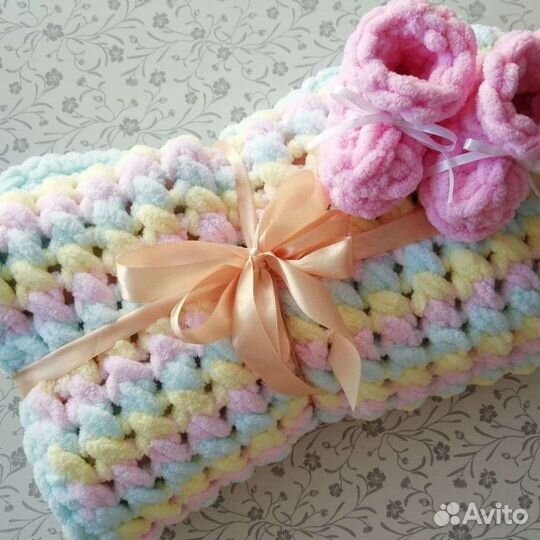 Плед вязаный