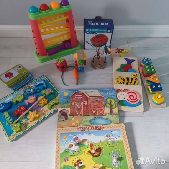 Развивающие деревянные игрушки пакетом