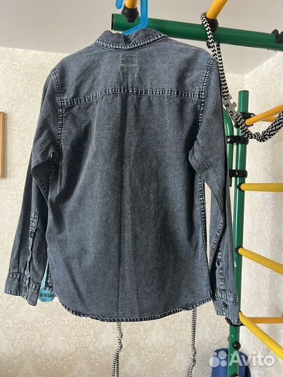 Джинсовая рубашка zara 134 для мальчика