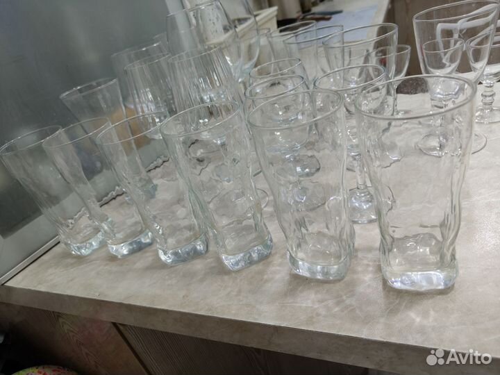 Бокалы, рюмки и стаканы коробкой