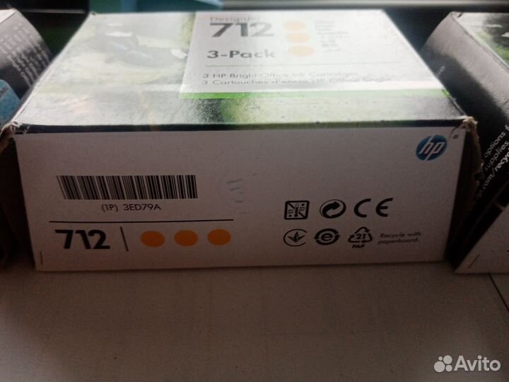 Картриджи HP 712 для плоттера