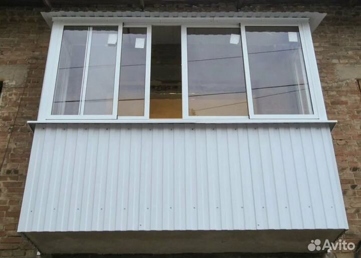 Остекление холодное с отделкой
