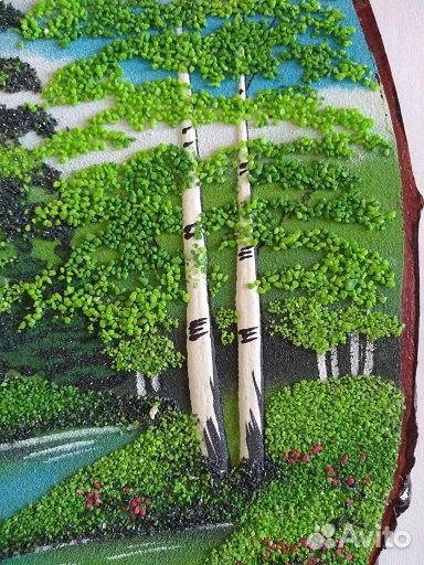 Панно из полудрагоценных камней 