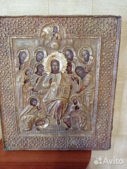 Старинные иконы в окладе Седмица 26х31