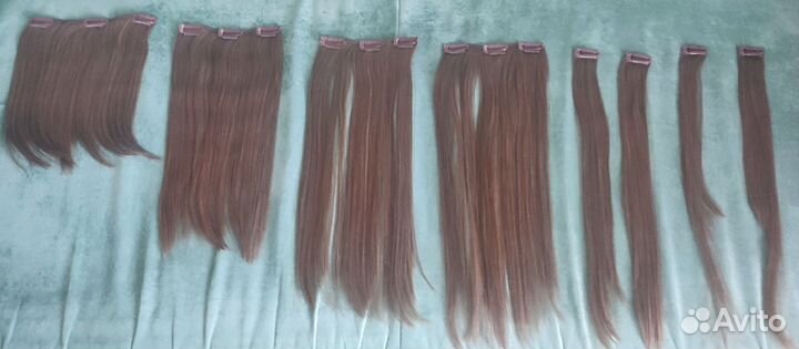 Волосы на заколках русые