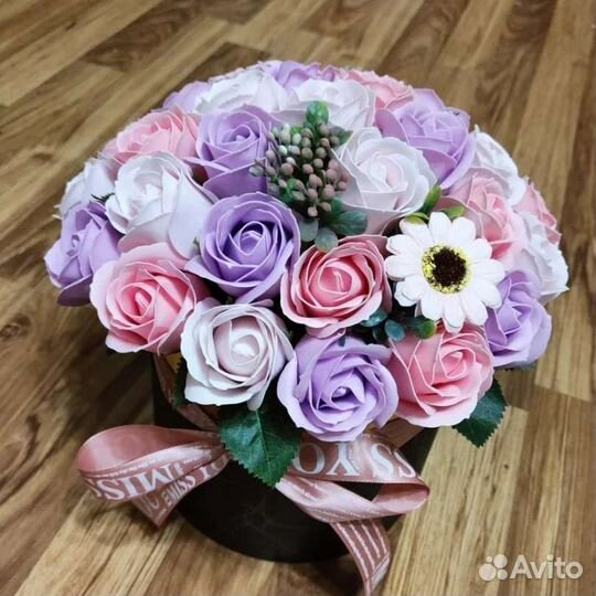 Букет из мыльных роз