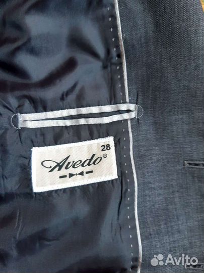 Пиджак школьный 128 серого цвета