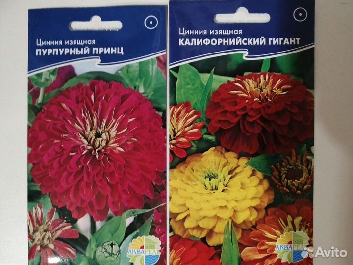 Семена цветов цинния, аквилегия, подсолнечник