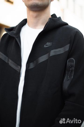 Новая оригинальная zip худи Nike Tech Fleece