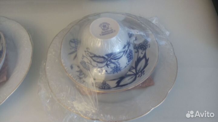 Чайно-кофейный сервиз трио гдр Kahla новый